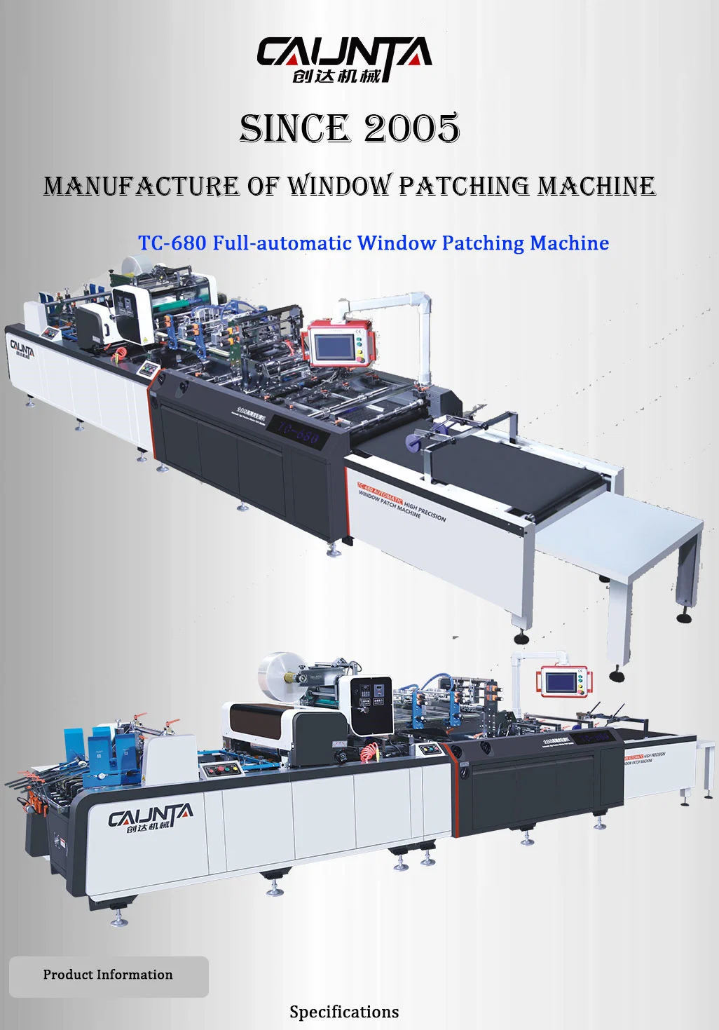 Tc-680 Full-Automatic Window Patching Machine From Wenzhou