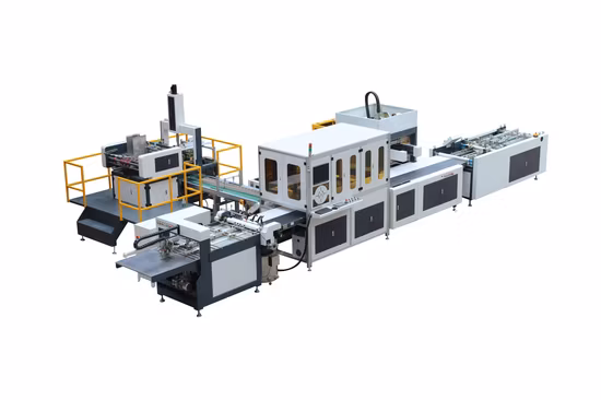 Type de positionnement visuel Machine automatique de fabrication de cartons en papier Machine de fabrication de cartons rigides Machine de fabrication de cartons à chaussures Machine de fabrication de cartons cadeaux