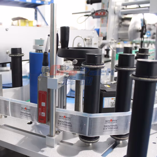 Étiqueteuse automatique d'étiquettes Double face supérieure et avant arrière, applicateur d'étiquettes à trois autocollants